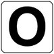 845-81O [アルファベット表示ステッカーO 5枚組 （中） 100×100]