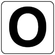 845-81O [アルファベット表示ステッカーO 5枚組 （中） 100×100]