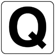 845-81Q [アルファベット表示ステッカーQ 5枚組 （中） 100×100]