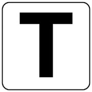 845-81T [アルファベット表示ステッカーT 5枚組 （中） 100×100]