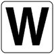 845-81W [アルファベット表示ステッカーW 5枚組 （中） 100×100]