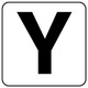 845-81Y [アルファベット表示ステッカーY 5枚組 （中） 100×100]