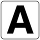 845-82A [アルファベット表示ステッカーA 5枚組 （大） 150×150]
