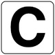 845-82C [アルファベット表示ステッカーC 5枚組 （大） 150×150]