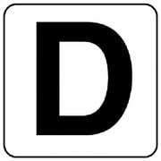 845-82D [アルファベット表示ステッカーD 5枚組 （大） 150×150]