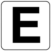 845-82E [アルファベット表示ステッカーE 5枚組 （大） 150×150]
