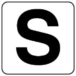 845-82S [アルファベット表示ステッカーS 5枚組 （大） 150×150]