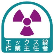851-33 [ステッカー エックス線作業主任者・2枚1シート・35X35]