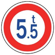 894-15 [規制標識（320）重量制限 アルミ 600Фmm]