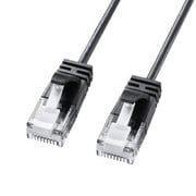 LANケーブル 10m CAT6A準拠 極細 ケーブル径2.8mm ブラック 爪折れ防止 より線 UTP ストレート結線 RJ45 KB-SL6A-10BK