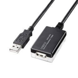 USB延長ケーブル USBアクティブリピーターケーブル ケーブル長12m 最大3本連結可能 ノイズが乗りにくい ドライバのインストール不要 KB-USB-R212N
