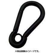 A-2833 [水本 ステンレス スナップフックA型（リング付） 黒色塗装 線径5mm長さ53mm]