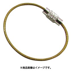 A-2974 [水本 キーワイヤーホルダー ワイヤー径1.2mm全長200mm ゴールド]