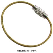 B-2953 [水本 キーワイヤーホルダー ワイヤー径1mm全長120mm ゴールド （1個入り）]