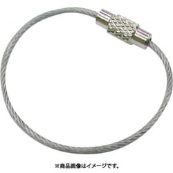B-2977 [水本 キーワイヤーホルダー ワイヤー径1.5mm全長110mm クリアー （1個入り）]