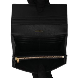 TORY BURCH ブラック　長財布 TORY BURCH(トリーバーチ) ロゴ 長財布 黒 ブラック レザー