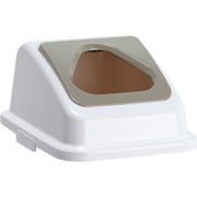 エコ分別カラーペールW35 蓋 灰三角穴 ペットボトル DS-194-541-5