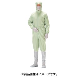 C1550G-S [クリーンウェア フード一体静電クリーンスーツ C1550G グリーン S]