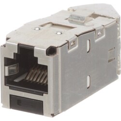 CJSLR6X88TGY [カテゴリ6A 左右45度アングル シールド付きモジュラージャック 黒]