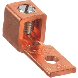 CS125-14SL-QY [銅製メカニカルコネクター 1穴 マイナスネジ 電線サイズ AWG2 -AWG1/0 取付穴 64mm]