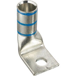 銅製圧縮端子 1穴 電線サイズ 400 kcmil バレル角度 90度 取付穴サイズ 135mm LCA400-12F-6