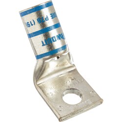 銅製圧縮端子 1穴 電線サイズ 400 kcmil バレル角度 45度 取付穴サイズ 135mm LCA400-12H-6