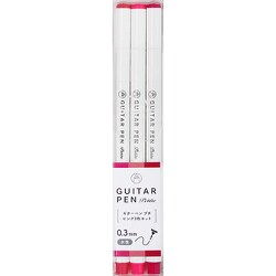 水性カラーペン ギターペンプチ ピンク 3色セット GRPT-3PI