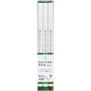 水性カラーペン ギターペンプチ グリーン 3色セット GRPT-3GR