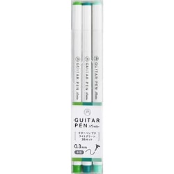 水性カラーペン ギターペンプチ ライトグリーン 3色セット GRPT-3LG