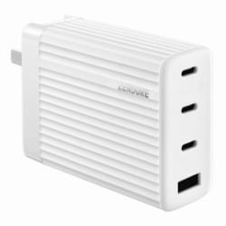 USB急速充電器 SuperPort S4 USB PD（パワーデリバリー）対応 100W USB-A×1/USB-C×3 GaN技術採用 ノートPC充電可 折りたたみ式プラグ採用 ホワイト ZDS4P100PD-W-US