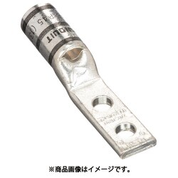 銅製圧縮端子 2穴 幅細取付板 電線サイズ 750 kcmil 取付穴サイズ 104mm 取付穴間隔 254mm LCDN750-38D-6