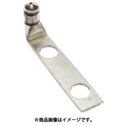 銅製圧縮端子 2穴 電線サイズ AWG2 取付穴サイズ 104mm 取付穴間隔 254mm バレル角度 90度 LCDX2-38DF-E