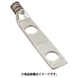 銅製圧縮端子 2穴 電線サイズ 450 kcmil 取付穴サイズ 104mm 取付穴間隔 254mm LCDX450-38D-6