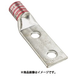 銅製圧縮端子 2穴 電線サイズ AWG8 取付穴サイズ 51mm 取付穴間隔 160mm LCDX8-10A-L