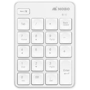 MOBO TenkeyPad Bluetooth対応テンキーパッド NumLock非連動 USB充電式 ホワイト AM-NPB20-SW