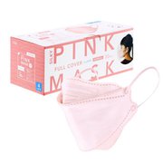 不織布マスク 4層 フルカバータイプ ふつうサイズ シルキーピンク 個包装 30枚入 PL-FM03SPKKD30E