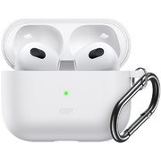 カラビナ付き シリコンケース ESR Bounce Case for AirPods（第3世代）専用 カラビナ付きシリコンケース White