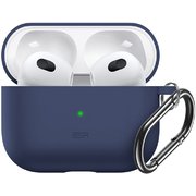 カラビナ付き シリコンケース ESR Bounce Case for AirPods（第3世代）専用 カラビナ付きシリコンケース Blue