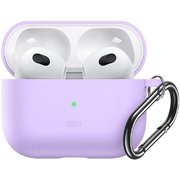 カラビナ付き シリコンケース ESR Bounce Case for AirPods（第3世代）専用 カラビナ付きシリコンケース Purple