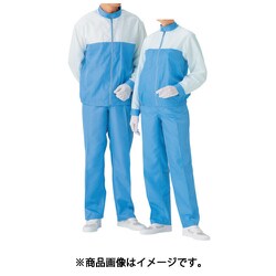 S3104WB-LL [クリーンウェア 男女共用 上衣 S3104WB 上 ホワイト×ブルー LL]