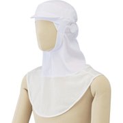 SH-351W-S [食品フード SH351W（ツバ付 マスク掛け丸型） ホワイト S]
