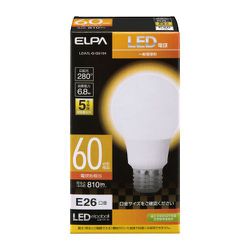 一般電球型LED電球 60W型相当 電球色 口金E26 LDA7L-G-G5104