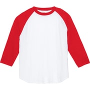 5.6オンス CRB ヘビーウェイトベースボールT ホワイト×レッド M [Tシャツ]