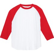 5.6オンス CRB ヘビーウェイトベースボールT ホワイト×レッド XL [Tシャツ]