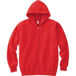 ジップアップパーカー 8.4オンス MLZ ジップアップライトパーカー ブライトレッド 2XL