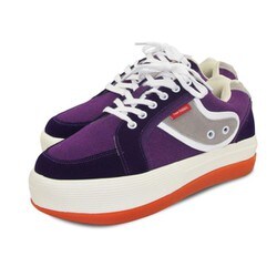 TG-2051 PURPLE M [GODDESS ゴッデス☆ボーダースニーカー+enbridgeインソール アッパー素材：合成皮革 ソール素材：合成ラバー+合成素材 パープル サイズ：M]