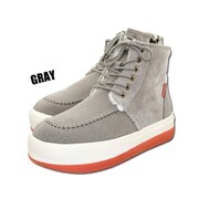 TG-2056 GRAY LL [GODDESS ゴッデス☆ボア！ーツ ボーダームートン スニーカー +enbridgeインソール 厚底 アッパー素材：合成皮革 ソール素材：合成ラバー+合成素材 グレー サイズ：LL]