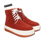 TG-2056 ORANGE LL [GODDESS ゴッデス☆ボア！ーツ ボーダームートン スニーカー +enbridgeインソール 厚底 アッパー素材：合成皮革 ソール素材：合成ラバー+合成素材 オレンジ サイズ：LL]