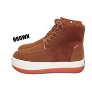 TG-2056 BROWN SS [GODDESS ゴッデス☆ボア！ーツ ボーダームートン スニーカー +enbridgeインソール 厚底 アッパー素材：合成皮革 ソール素材：合成ラバー+合成素材 ブラウン サイズ：SS]