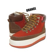 TG-2058 ORANGE M [GODDESS ゴッデス☆マウンテンブーツ ボーダー スニーカー +enbridgeインソール 厚底 アッパー素材：合成皮革 ソール素材：合成ラバー+合成素材 オレンジ サイズ：M]